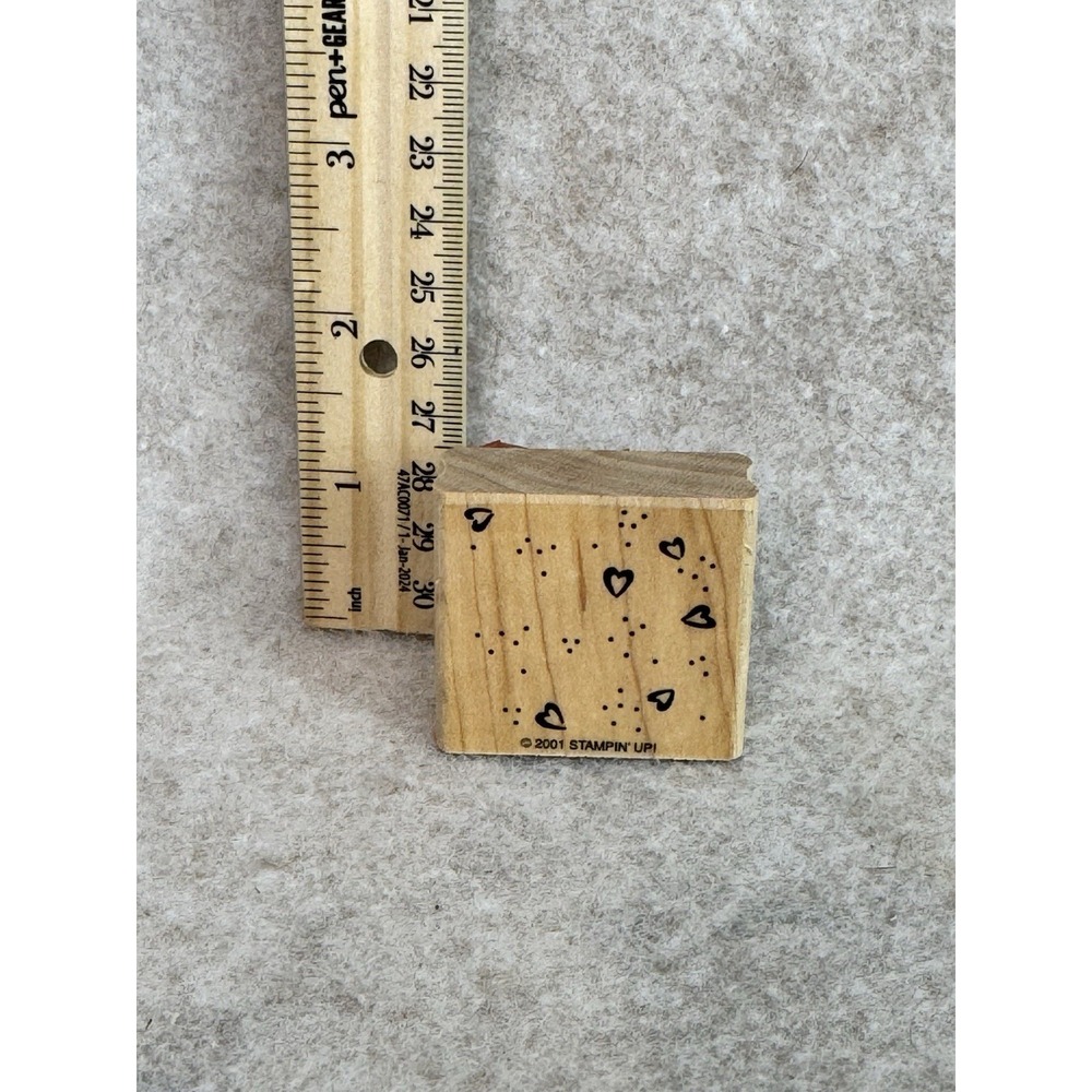 Craft Smart - Rubber Stamp -‎ "Hearts"- Medium Size -